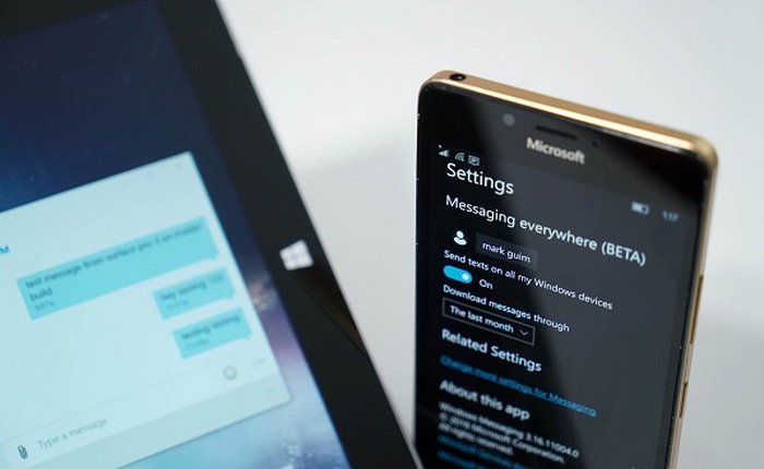 Skype trên Windows 10 Mobile và PC đã hỗ trợ gửi và nhận tin nhắn SMS