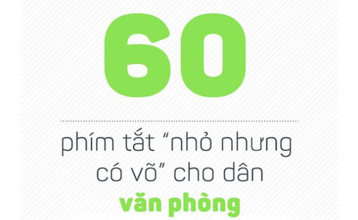 [Infographic] 60 phím tắt "nhỏ nhưng có võ" cho dân văn phòng, không biết thì quá đáng tiếc