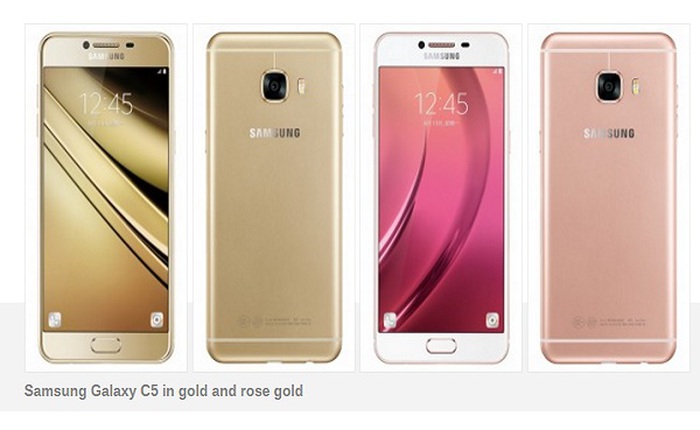 Samsung trình làng Galaxy C5 và C7 thiết kế giống HTC One series tại Trung Quốc