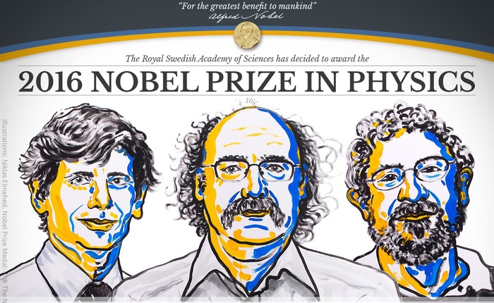 Giải Nobel Vật lý 2016 được trao cho ba nhà khoa học Anh đã mở ra những bí ẩn về "vật chất lạ"