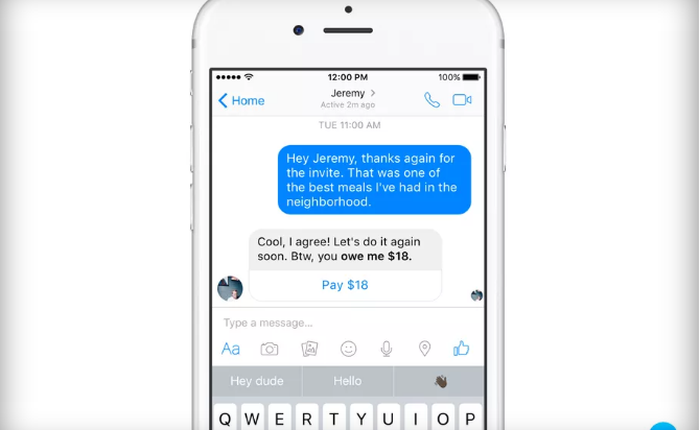 Facebook Messenger đang sử dụng machine learning để khuyến khích bạn trả nợ bạn bè