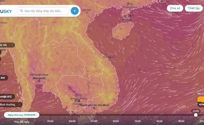 Ventusky là bản đồ thời tiết tương tác thời gian thật rất tuyệt vời mà bạn nên thử qua