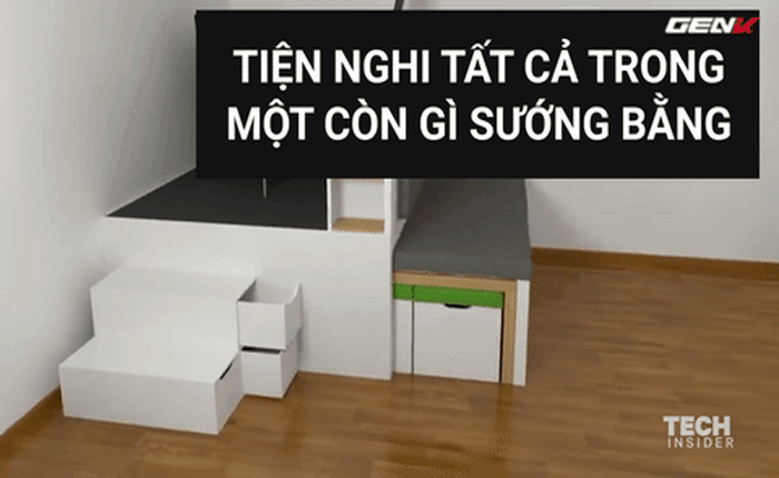 [Video] Giường, tủ, bàn, ghế nhà bạn chỉ gói gọn trong 14 m vuông nhờ sáng chế này