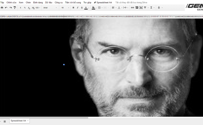 Hướng dẫn tạo hình nghệ thuật từ Google Sheets chỉ với 3 bước đơn giản