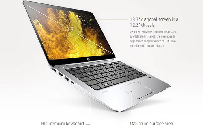 HP tung laptop Elitebook 1030: thiết kế mỏng, pin dùng được 13 giờ