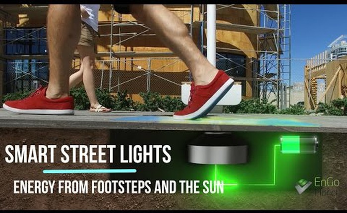 Chiêm ngưỡng đèn đường hấp thụ năng lượng từ... bước chân và ánh sáng mặt trời, cung cấp sóng Wi-Fi và ổ cắm sạc miễn phí