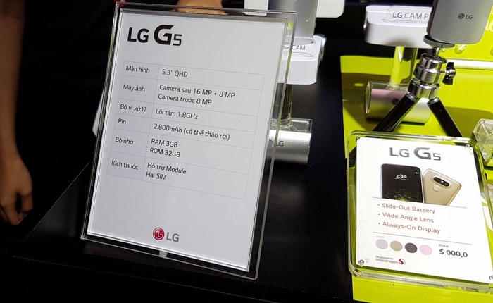 Cập nhật: LG G5 chính hãng tại Việt Nam không dùng Snapdragon 820