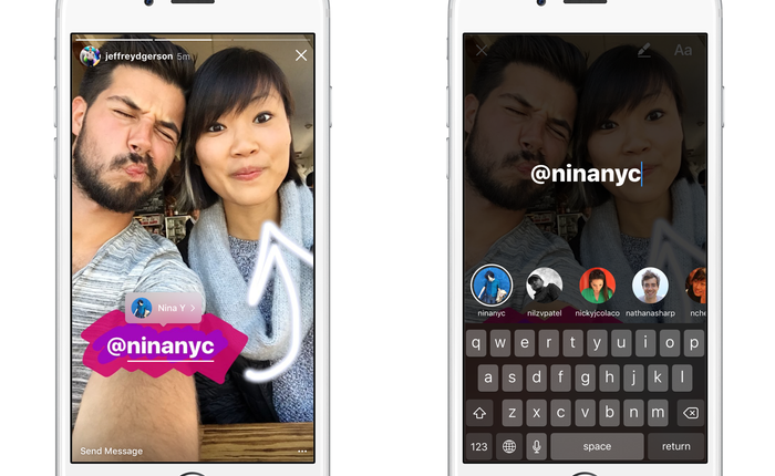 Instagram ra mắt 3 tính năng hoàn toàn mới cho Stories: Link, Mention và Boomerang