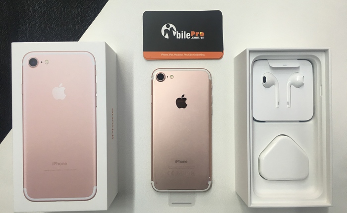 Đập hộp iPhone 7 màu Rose Gold/Black bản thương mại tại Việt Nam, dù Apple chưa bán ra!