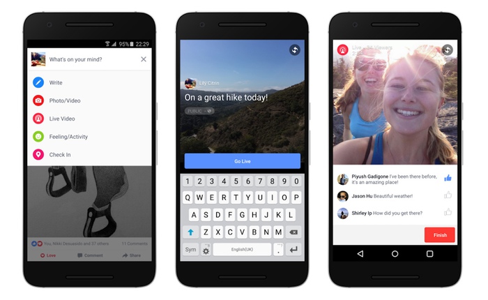 Facebook đã mở tính năng Live Video tới Android tại Mỹ, sẽ sớm có ở Việt Nam