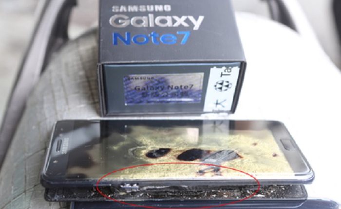 Galaxy Note7 thay thế tiếp tục phát nổ tại Đài Loan