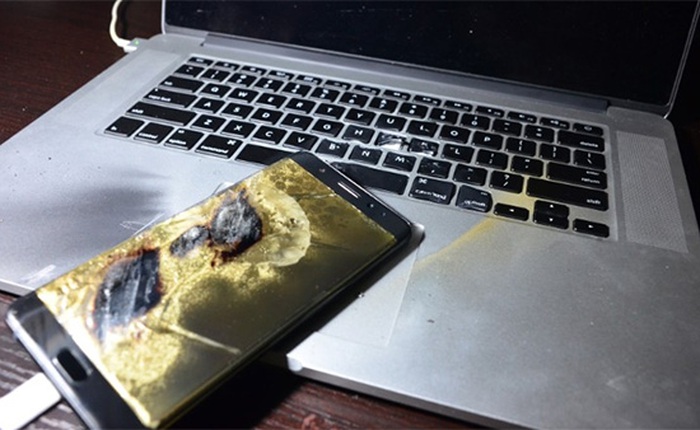 Note7 gắn mác an toàn tại Trung Quốc cũng phát nổ, phá luôn cả MacBook Pro