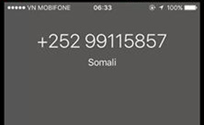Tôi đã thử gọi vào đầu số Somalia nháy máy nhiều ngày qua, và đây là kết quả