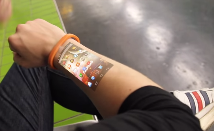 Công nghệ mới biến da tay thành màn hình cảm ứng