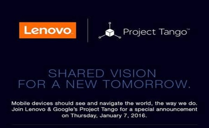 Lenovo và Google sẽ thông báo kế hoạch mới cho Project Tango tại CES 2016