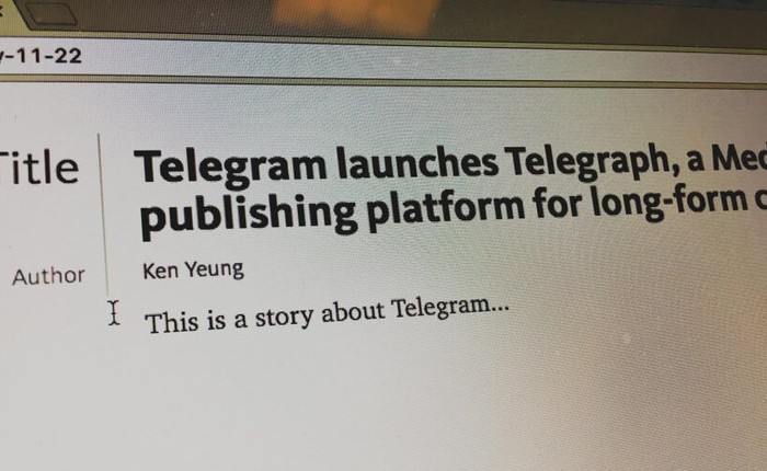 Telegram trình làng dịch vụ blog Telegraph, cho phép người dùng xuất bản bài nặc danh