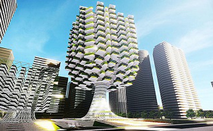 Kỹ sư Hàn Quốc thiết kế trang trại ngay trong thành phố, mang hình dáng của một cây xanh khổng lồ