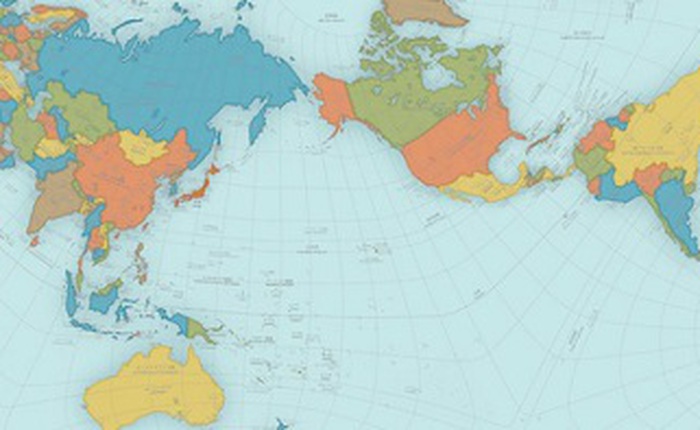 Đây là tấm bản đồ thế giới có tỉ lệ chính xác nhất do các chuyên gia thiết kế Nhật Bản thực hiện