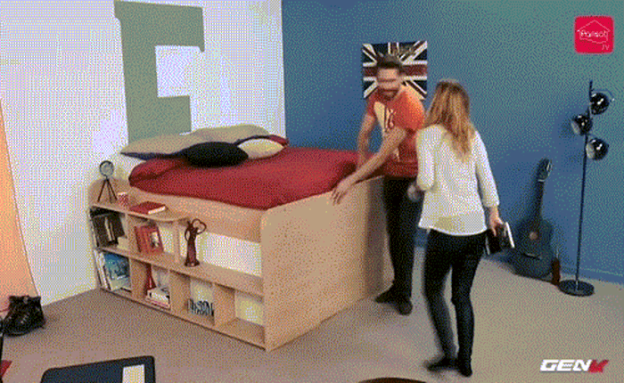 [Video] Ngủ thôi thì phí quá, chiếc giường này có thể chứa cả nhà bạn trong đấy