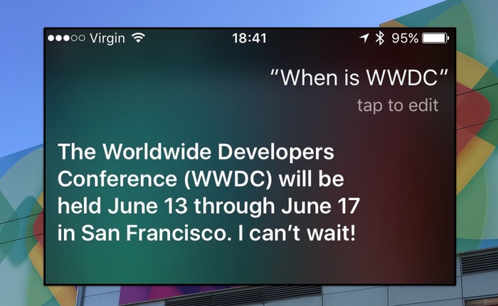 Apple công bố thời gian và địa điểm sự kiện WWDC 2016 qua Siri
