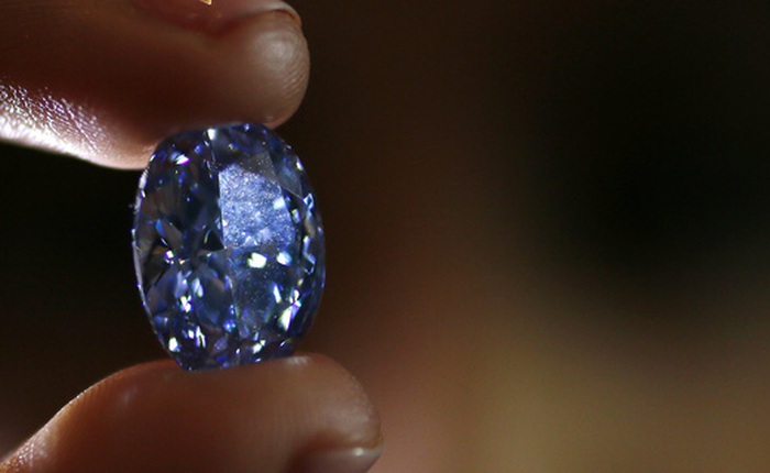 Viên kim cương xanh hình bầu dục lớn nhất thế giới chuẩn bị được đấu giá lên đến 780 tỷ đồng
