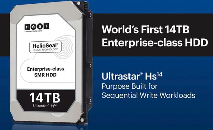 Đáp trả Seagate, Western Digital ra mắt ổ cứng lưu trữ 14 TB lớn nhất thế giới