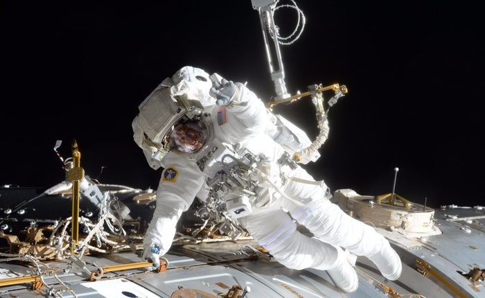 Nếu có cuộc thi chia sẻ ảnh "góc làm việc" của ai ấn tượng nhất thì giải thưởng chắc chắn sẽ là của phi hành gia NASA