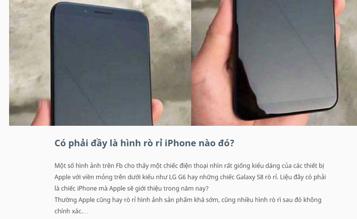 Hình ảnh rò rỉ được cho là của iPhone 8 đang lan truyền trên mạng đã xuất hiện từ 2 tháng trước!