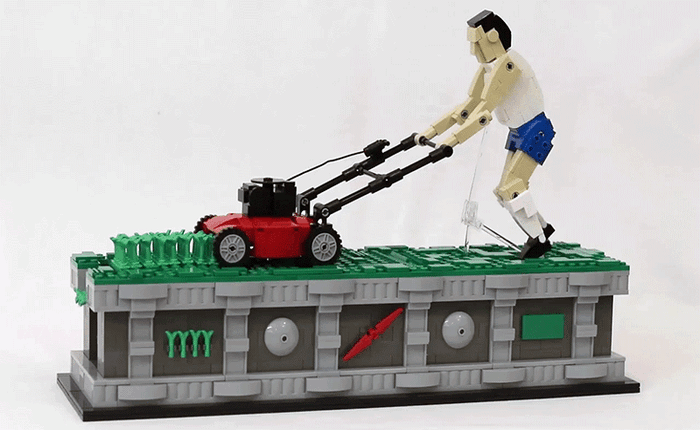 Xem mô hình LEGO cắt cỏ mãi không ngừng là một cách để bạn thư giãn rất hữu hiệu