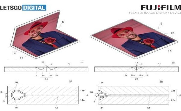 Samsung không cô đơn, Fujifilm cũng có bằng sáng chế cho thiết bị với màn hình có thể gập