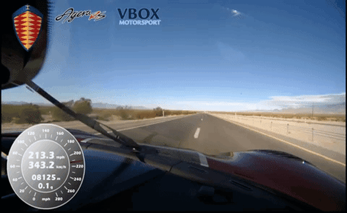 Trải nghiệm thử cảm giác ngồi sau siêu xe Koenigsegg phá kỷ lục thế giới ở vận tốc 477km/h