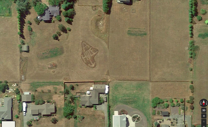 Mở Google Earth lên mới phát hiện bị hàng xóm "chửi đổng" suốt mấy năm mà không biết
