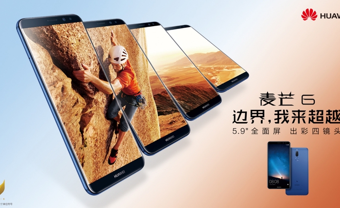 Huawei Maimang 6 chính thức ra mắt: Màn hình Full Vision tỷ lệ 18:9, bốn camera