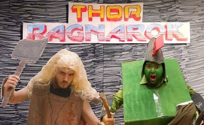 Sẽ ra sao nếu trailer 'Thor: Ragnarok' được làm từ bìa các-tông?