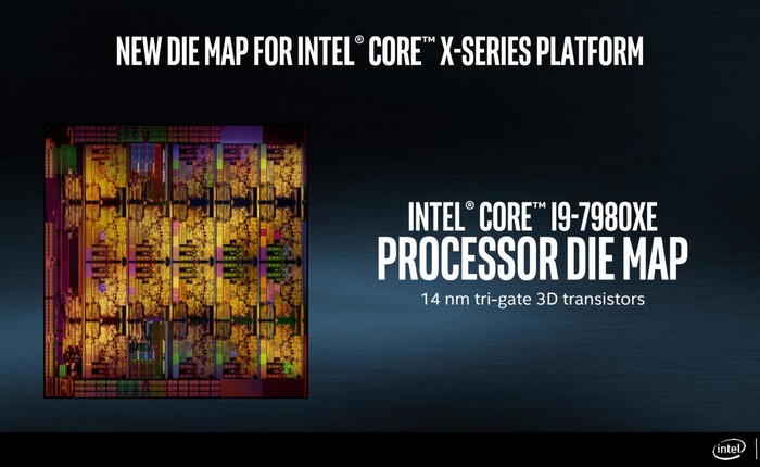 Intel Core i9-7980XE lộ điểm benchmark, ép xung lên 4,8 GHz chỉ với tản nhiệt nước