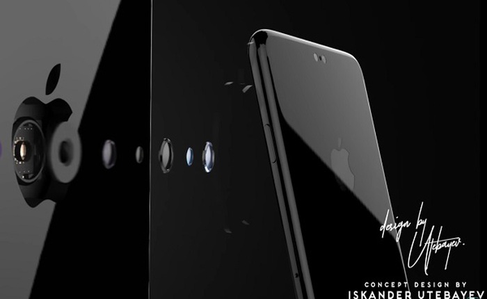 Lộ diện bản concept iPhone 8 đặc biệt với camera nằm trong logo Apple