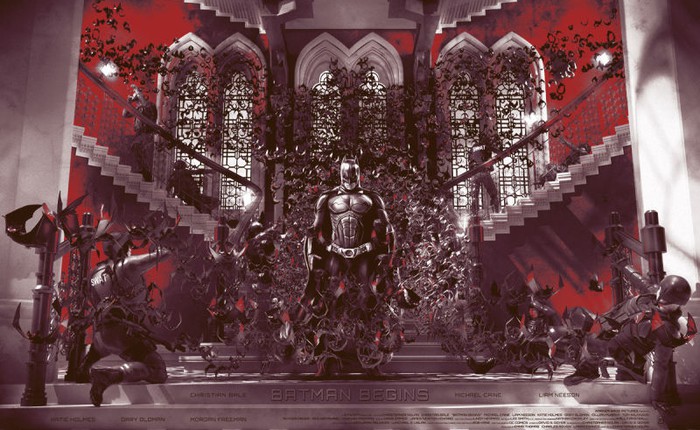 Cảnh tuyệt vời nhất Batman Begins được tái hiện đầy nghệ thuật, sánh vai cùng các tác phẩm kinh điển khác tại triển lãm tranh tại Mỹ