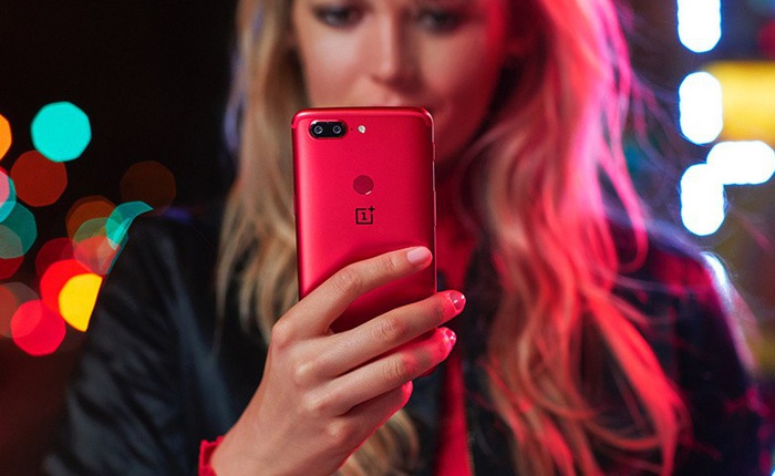 OnePlus trình làng phiên bản 5T màu đỏ dung nham tuyệt đẹp