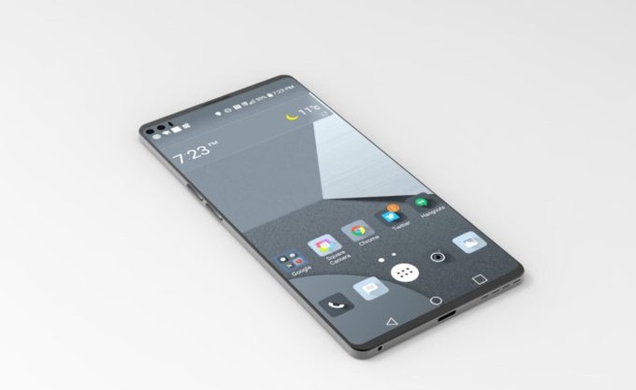 LG V30 lộ bản concept gần như không viền tất cả các cạnh, có màn hình phụ