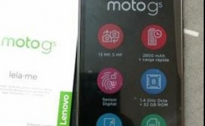 [MWC 2017] Hình ảnh thực tế của Moto G5 còn nguyên trong hộp bị rò rỉ