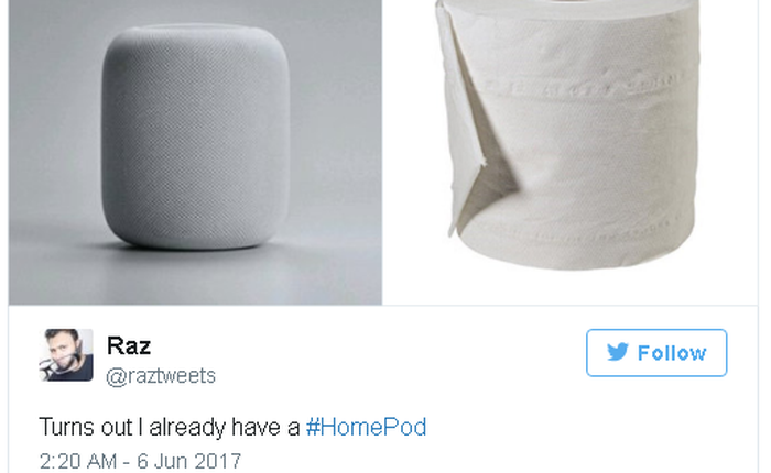 Loa thông minh HomePod mới của Apple bị chê thiết kế giống cuộn giấy vệ sinh