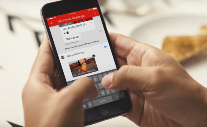 YouTube cho phép chat trong ứng dụng