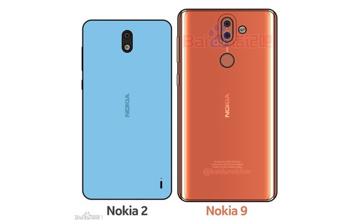 Lộ diện hình ảnh so sánh mặt lưng Nokia 2 và Nokia 9