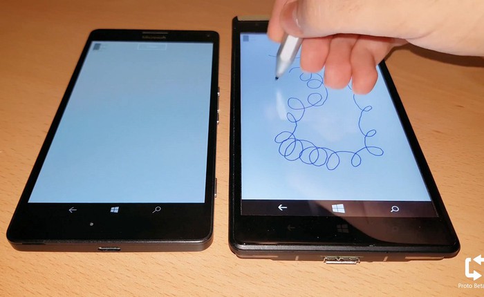 Rò rỉ hình ảnh thiết bị Windows 10 Mobile hỗ trợ bút Surface Pen