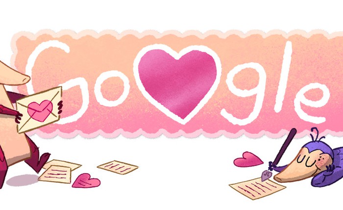 Google thay đổi doodle thành mini game chào mừng ngày Valentine