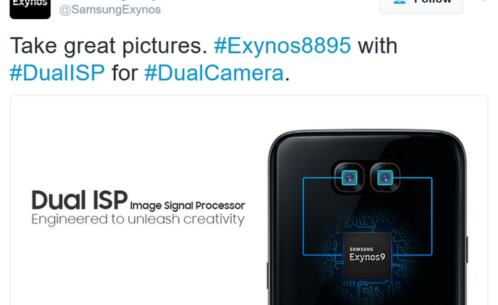Chip Exynos 9 của Samsung có hỗ trợ camera kép, Galaxy S8 Plus hay Galaxy Note8?