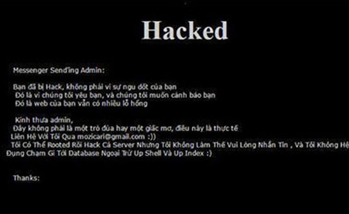 Hacker tấn công vào website sân bay Tân Sơn Nhất để lại cách thức liên lạc