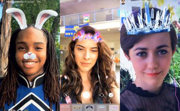 Instagram tiếp tục sao chép Snapchat với tính năng chụp ảnh và quay video với bộ lọc vui nhộn