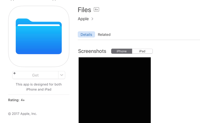 Ứng dụng “Files” bất ngờ xuất hiện trên App Store, lần đầu tiên Apple cho phép quản lý tập tin trên thiết bị iOS?