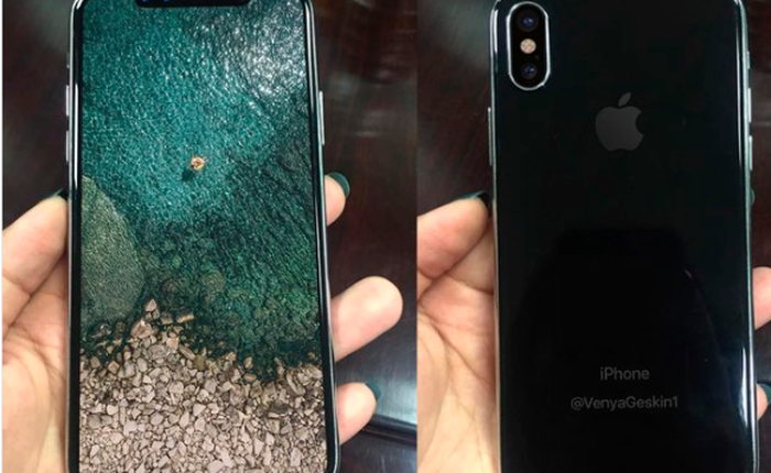 Rò rỉ ảnh thật mặt trước và sau của iPhone 8